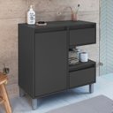 Ver imagem 1 de Gabinete de Banheiro 80cm para Cuba 1 Porta Clari Grafite F10 - Mpozenato
