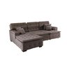 Sofá Orlando 2.80x1.70m com Chaise, Retrátil e Reclinável - Marrom - 4