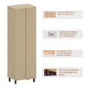 Ver imagem 4 de Armário para Cozinha Aurora 2 Portas 4 Prateleiras MDF-MDP 70cm Luciane Móveis