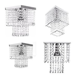 Kit C/ 2 Lustres Torre De Cristal De Acrílico Com Alto Brilho, 20Cm De Altura, Para Quarto/Escritóri