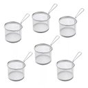Ver imagem 2 de 6 Mini Cesto Aramado 11cm Inox Fritura Servir Porções Fritas