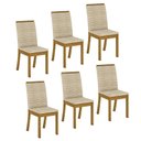 Ver imagem 1 de Conjunto de 6 Cadeiras Isa Nature/linho - Móveis Henn