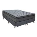 Ver imagem 1 de Cama Box Queen: Colchão Molas Ortobom Hotelaria Multilastic Orthotel Superluxo + Base Gray(158x198)