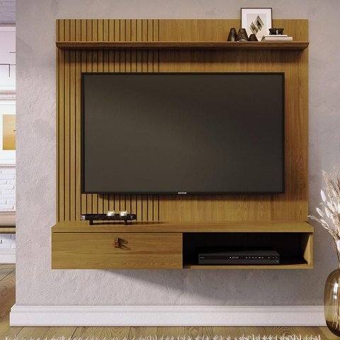 Estante Home Theater Suspenso Íris Ambiente Cumaru - Madetec