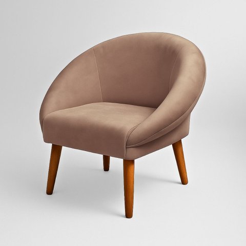 Poltrona Decorativa para Sala de Jantar Tecido Veludo Premium Estrutura Resistente Pés Palito