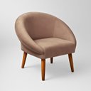 Ver imagem 4 de Poltrona Decorativa para Sala de Jantar Tecido Veludo Premium Estrutura Resistente Pés Palito