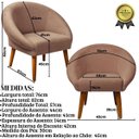 Ver imagem 2 de Poltrona Decorativa para Sala de Jantar Tecido Veludo Premium Estrutura Resistente Pés Palito