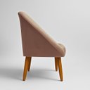 Ver imagem 6 de Poltrona Decorativa para Sala de Jantar Tecido Veludo Premium Estrutura Resistente Pés Palito