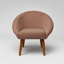 Ver imagem 5 de Poltrona Decorativa para Sala de Jantar Tecido Veludo Premium Estrutura Resistente Pés Palito