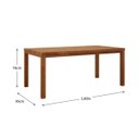 Ver imagem 2 de Mesa de Jantar 6 Lugares de Madeira Maciça Natural :escura