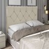 Cabeceira de Cama Box Viúva 130cm Estofada Maju Bege - 2