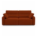 Ver imagem 1 de Sofá Sala de Estar Polo Retrátil Reclinável Bipartido 220cm 3 Lugares Linho Terracota M1 - Monari de