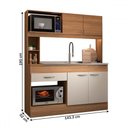 Ver imagem 4 de Cozinha Compacta São Paulo 4 Portas 1 Gaveta Cinamomo/off White - Panorama Móveis