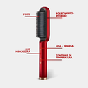 Ver imagem 5 de Escova Pente Alisadora de Cabelo Profissional Vermelha