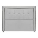 Ver imagem 3 de Cabeceira Estofada para Cama Box King 195cm Ravena Veludo - Sofa Store:veludo Cinza Claro