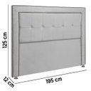 Ver imagem 6 de Cabeceira Estofada para Cama Box King 195cm Ravena Veludo - Sofa Store:veludo Cinza Claro