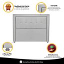 Ver imagem 7 de Cabeceira Estofada para Cama Box King 195cm Ravena Veludo - Sofa Store:veludo Cinza Claro
