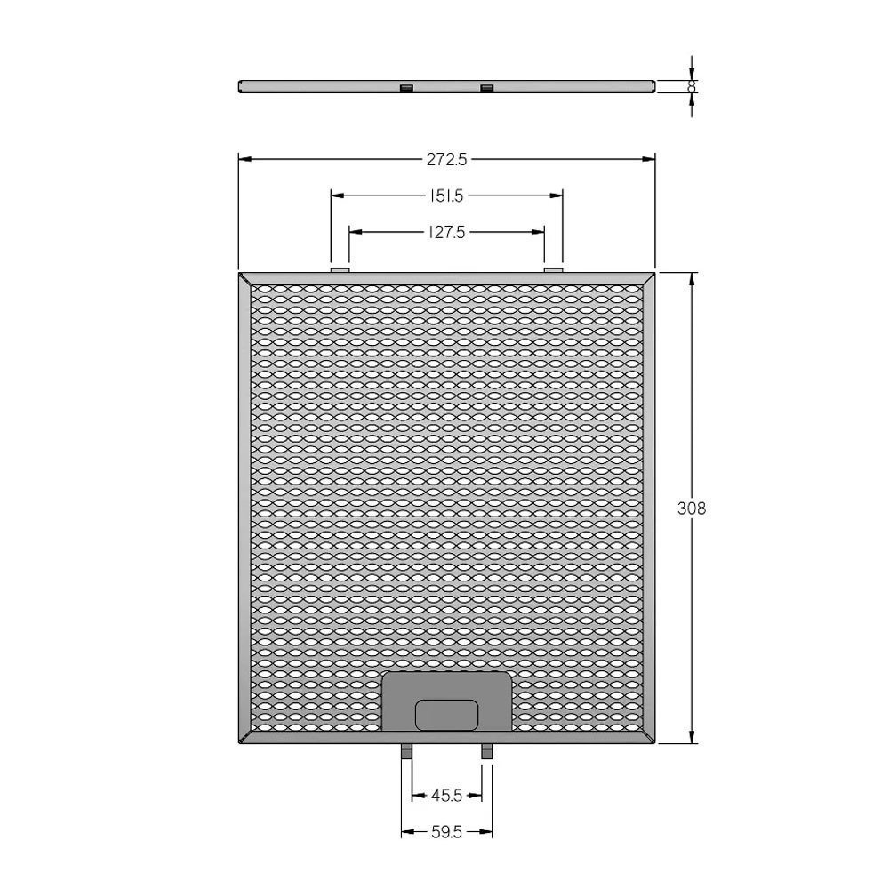 Filtro de Alumínio para Coifa  tamanho 30,8 x 27,2 cm - 2