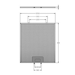 Filtro de Alumínio para Coifa  tamanho 30,8 x 27,2 cm - 2