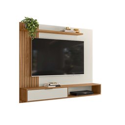 Painel Suspenso Berlim para Tv de até 65 Polegadas Branco / Nature Off White - Peternella - 3