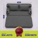 Ver imagem 3 de Sofá Cama Nami 1,50m Xpand Tech Tecido Bouclê Cinza Escuro Cama Inbox