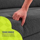 Ver mais imagens de Sofá Cama Nami 1,50m Xpand Tech Tecido Bouclê Cinza Escuro Cama Inbox