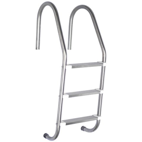 Escada para Piscina 3 Degraus em Aço Inox