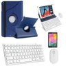 Kit Capa 360 Azul Escuro / Teclado e Mouse branco e Película para Galaxy Tab A T510/T515 - 1