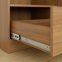 Ver imagem 4 de Guarda Roupa Modulado 3 Peças 9 Portas 5 Gavetas com Espelho e Cabeceira 100% MDF Smart Cinamomo Marrom