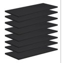 Ver imagem 1 de Kit 8 Prateleiras 40x20 MDF Preto com Suporte Flutuante Invisível