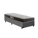 Ver imagem 1 de Cama Box Casal Colchão Mola Ensacada Acolchões + Box Suede 68x138x188 - Cinza