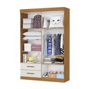 Ver imagem 5 de Guarda-Roupa Infantil 4 Portas 2 Gavetas com Cabideiro 118,5cm Multimóveis CR35558 Madeirado/Off
