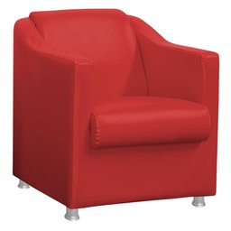 Kit 2 Poltronas Tilla Decorativa Escritório Corino Vermelho - 2