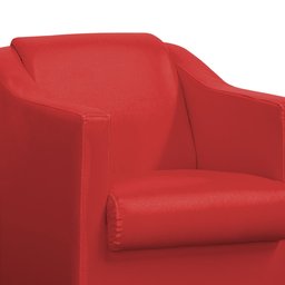 Kit 2 Poltronas Tilla Decorativa Escritório Corino Vermelho - 3