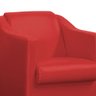 Kit 2 Poltronas Tilla Decorativa Escritório Corino Vermelho - 3