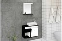 Ver imagem 1 de Kit Armario Banheiro Suspenso Sicilia 67cm Preto - Rorato