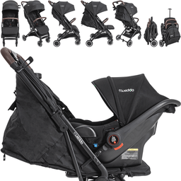 Carrinho de Bebe com Bebe Conforto e Base Kiddo Sprint Ii Preto - 3