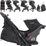 Carrinho de Bebe com Bebe Conforto e Base Kiddo Sprint Ii Preto - 3