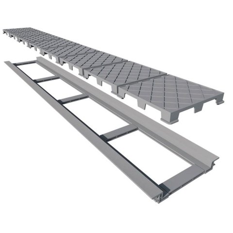 Ralo Linear Oculto 1,30MT para Área Externa Infinity Plus Elleve
