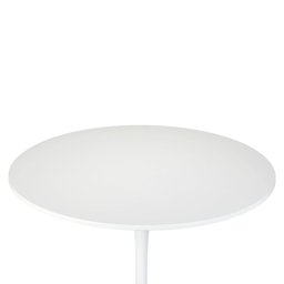 Mesa Saarinen Tulipa Redonda 100cm Tampo Madeira Branca 5 Lugares - 2