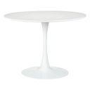 Ver imagem 1 de Mesa Saarinen Tulipa Redonda 100cm Tampo Madeira Branca 5 Lugares