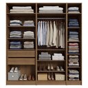 Ver imagem 5 de Guarda-Roupa Modulado 200 cm 5 Portas com Espelhos 2 Gavetas Rustic/Crema Neo Madesa 02