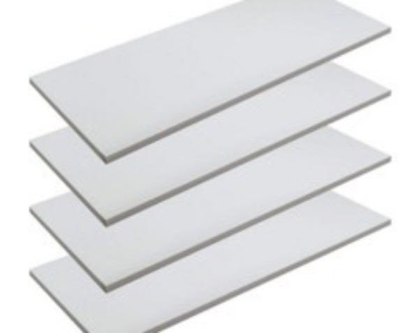 Kit 4 Prateleiras 30x20 MDF Branco com Suporte Flutuante Invisível