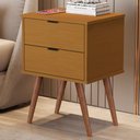 Ver imagem 2 de Mesa de Cabeceira Luxo 2 Gavetas Nature 1818 - Jb Bechara