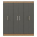 Ver imagem 2 de Guarda Roupa Casal Ipê 6 Portas Freijó Gris Fosco - Kits Paraná