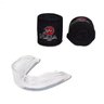 Kit Luva de Boxe Naja Black + Bandagem + P.bucal + Bag - Preto e Rosa - 3