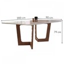 Ver imagem 3 de Mesa de Jantar 8 Lugares Nápoles/Genova com Vidro Chocolate/Off White/Marrom Claro - Cel Móveis
