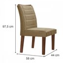 Ver imagem 4 de Mesa de Jantar 8 Lugares Nápoles/Genova com Vidro Chocolate/Off White/Marrom Claro - Cel Móveis