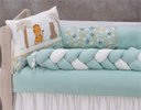 Ver imagem 3 de KIT JOGO DE BERÇO BABY TIGRE BORDADO 09 PEÇAS KIT AMERICANO DE BERÇO SAFARI PARA BEBE LUXUOSO:VERDE