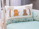 Ver imagem 4 de KIT JOGO DE BERÇO BABY TIGRE BORDADO 09 PEÇAS KIT AMERICANO DE BERÇO SAFARI PARA BEBE LUXUOSO:VERDE